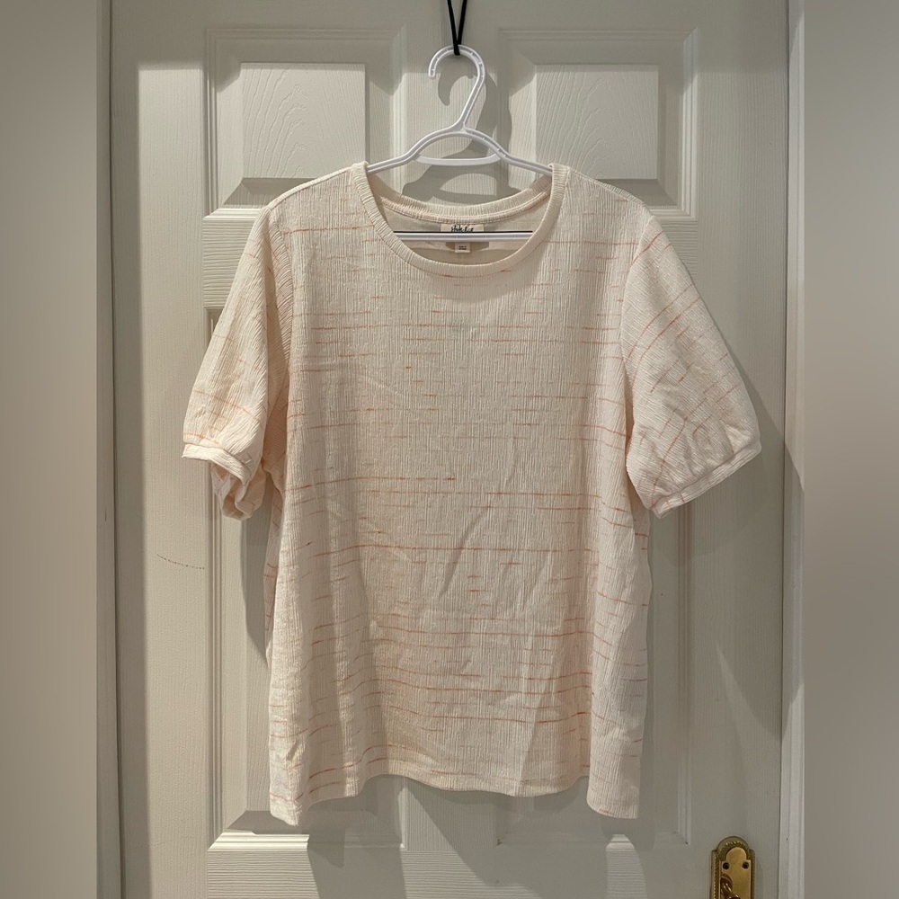 Cream and pink tshirt